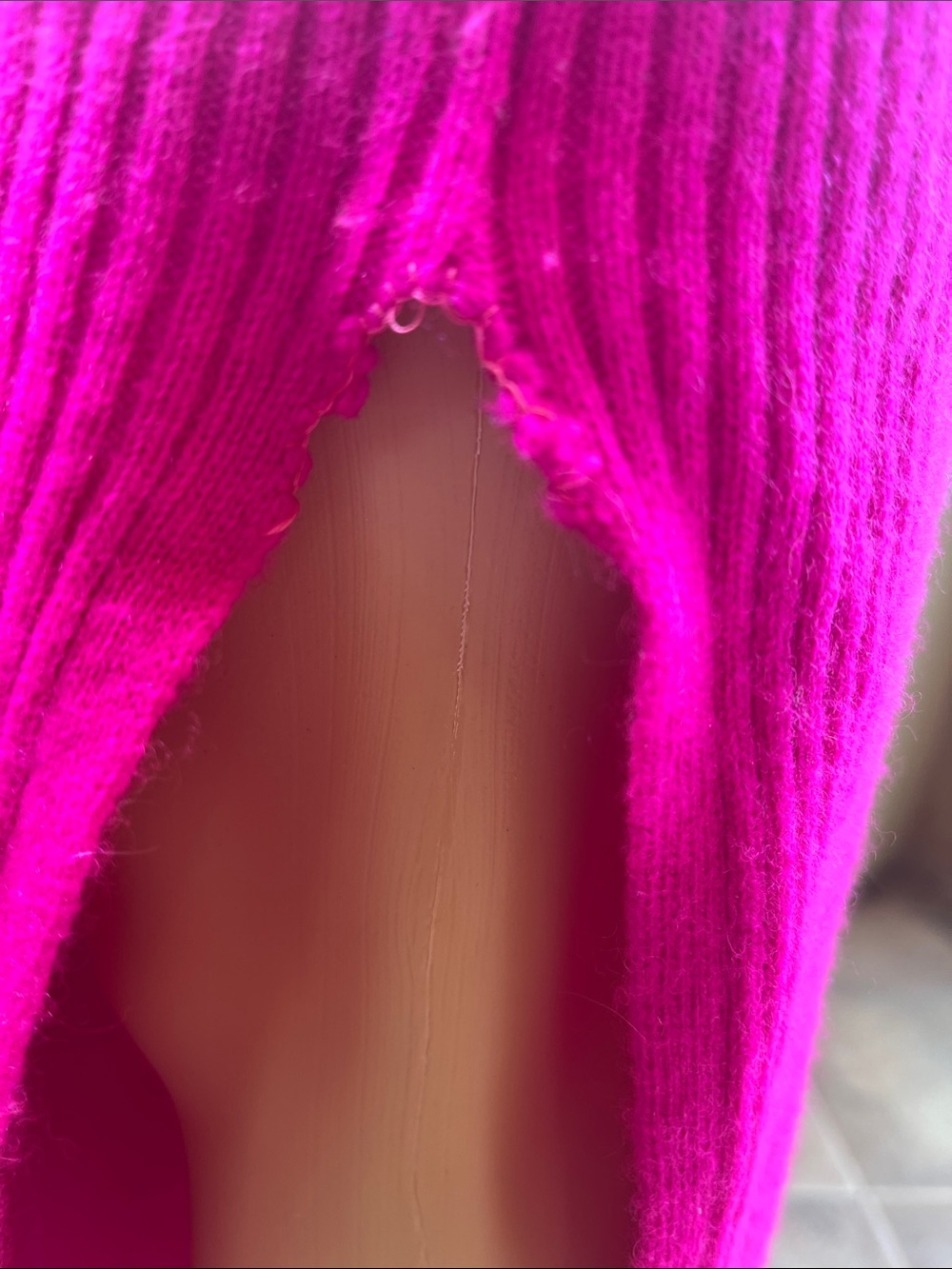 Charter Club Women's Vibrant Hot Pink Ribbed Cashmere Sweater Dress - Picture 8 of 8